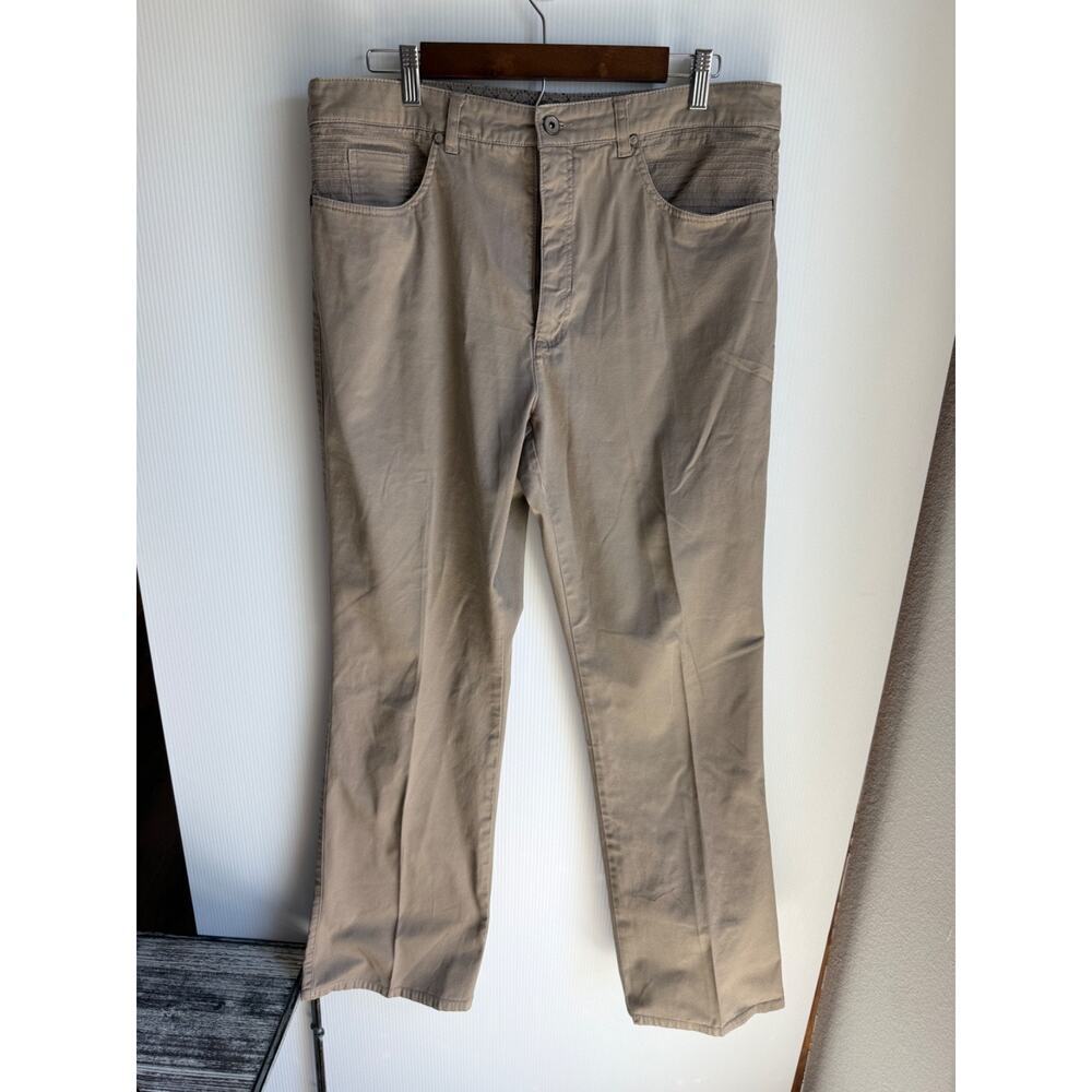 FDJ Womens Khaki Denim Suzanne Bootcut Fit Pants Size 14